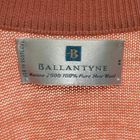 BALLANTYNE バランタイン ピュアニューウール カーディガン サーモンピンク Size44 瑞穂店