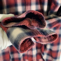 Rags McGREGOR ラグスマックレガー OMBRE CHECK SHIRTS 長袖 オンブレチェックシャツ コットン レッド 211176605 Size S 福生店