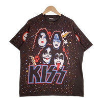 90's KISS ダブルサイド オーバープリント Tシャツ ブラック Hanes ブートレグ Size XL 福生店