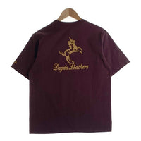 Dagda Leathers ダグダレザーズ プリント ポケットTシャツ 袖刺繡 ダークパープル 旧マッコイ 滝沢氏 Size M 福生店