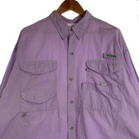 Columbia コロンビア PFG コットン フィッシングシャツ 長袖 ラベンダー Size XL 福生店
