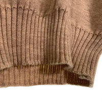 Burberrys バーバリー ショルダー エルボーパッチ ウールニットセーター ベージュ イングランド製 Size L 福生店