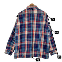 80's Frostproof フロストプルーフ チェックフランネルシャツ 中綿キルティング ブルー レッド USA製 Size L 福生店