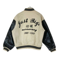JUST BIGI ジャストビギ 袖レザー スタジャン 10周年モデル ホワイト sizeM 瑞穂店