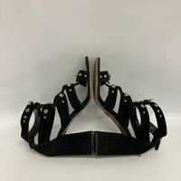 PRADA プラダ 花柄金具 グラディエーターサンダル ブラック size37・1/2 瑞穂店