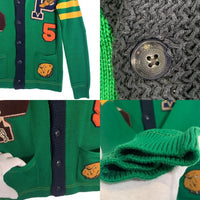 POLO RALPH LAUREN ポロ ラルフローレン レタード ワッペン ニット カーディガン グリーン Size XS 福生店