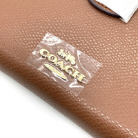 COACH コーチ 53436 ミディアム コーナー ジップ ウォレット 二つ折り財布 ブラウン 福生店
