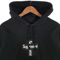 SUPREME シュプリーム 20AW Cross Box Logo Hooded Sweatshirt クロスボックスロゴ プルオーバースウェットパーカー ブラック Size XL 福生店