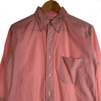 Brooks Brothers ブルックスブラザーズ Makers スーピマコットン ボタンダウンシャツ 長袖 ピンク USA製 Size 15 1/2 福生店