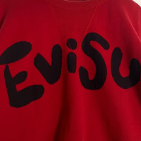EVISU エヴィス コットン クルーネックスウェット レッド Size 44 福生店