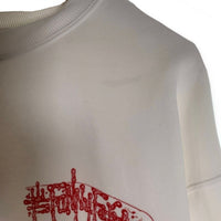 FUNNY FARM ファニーファーム プリント クルーネックスウェットトレーナー ホワイト Size XXL 福生店