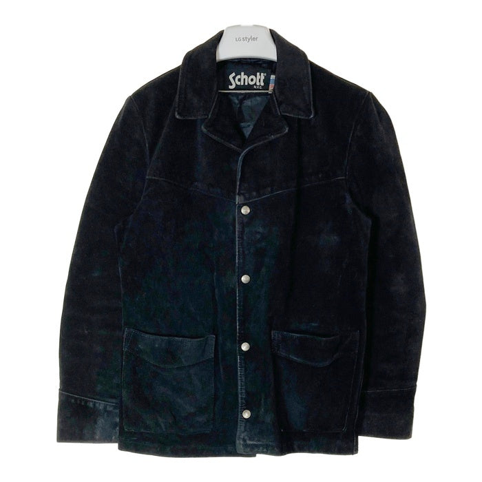 Schott ショット 398 Suede Western Jacket スエード ウエスタン ジャケット USA製 ブラック size38 瑞穂店