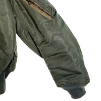 60`s ALPHA アルファ USAF MA-1 ミリタリーフライトジャケット オリーブ J-8279D 68年会計 Scovill Size L 福生店