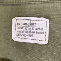 70’s U.S.ARMY 米軍 ジャングルファティーグ ミリタリージャケット オリーブ 8405-935-4707 70年会計 2 Size M-S 福生店