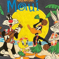 WARNER BROS ワーナーブラザーズ STUDIO STORE Looney Tunes ルーニーテューンズ キャラクター Maui aloha フラダンス スウェット トレーナー ネイビー sizeL 瑞穂店