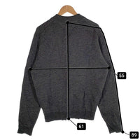 YHONE ウール アクリル ニットカーディガン チャコールグレー Size S 福生店