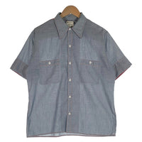 70`s BIGMAC ビッグマック シャンブレーシャツ 半袖 ライトブルー コットン ポリエステル バンダナカスタム Size M 相当 福生店