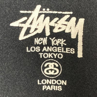 STUSSY ステューシー USA製 ワールドツアー プルオーバーパーカー ブラック sizeM 瑞穂店