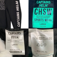CAPTAINS HELM キャプテンズヘルム PLEASURE SEEKERS HOODIE プリント プルオーバースウェットパーカー ブラック CH24-AW-T12 Size L 福生店