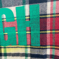 GOODENOUGH グッドイナフ GE-143004 バックロゴ マドラスチェック 長袖シャツ レッドxブルー sizeL 瑞穂店