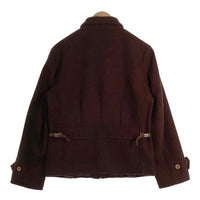 WAREHOUSE ウエアハウス 1930's STYLE WOOL × LEATHER TWO-TONE SPORTS JKT スポーツジャケット TALONジップ ブラウン Size S 福生店