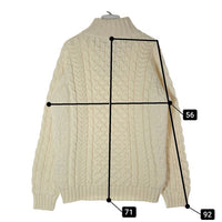 L.L.Bean エルエルビーン アイルランド製 フィッシャーマンセーター くるみボタン アイボリー sizeM 瑞穂店