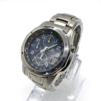 CASIO カシオ EDIFICE エディフィス ステンレススチール製 タフソーラー 腕時計 ネイビー シルバー EQW-700 福生店