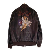 AVIREX アヴィレックス BIG BEAUTIFUL DOLL A-2 レザーフライトジャケット ホースハイド ブラウン 6191051 Size 2XL 福生店