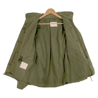 70's~ U.S.ARMY 米陸軍 M-65 3rd ミリタリー フィールドジャケット オリーブ コットン ナイロン ノンリップ 襟SERVALファスナー Size S-S 福生店
