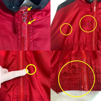 90's NIKE ナイキ ナイロンリップストップ ジップアップジャケット ウィンドブレーカー レッド ブルー ブラック 薄手 Size L 福生店