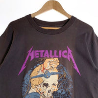 80-90's METALLICA メタリカ 1988ツアー パスヘッド プリントTシャツ ブラック 1988コピーライト メタリカタグ BROCKUM Size L 福生店