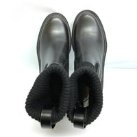 ZARA ザラ タグ付き トラックソールリブソックスブーツ 2164 310 800 ブラック size39 瑞穂店