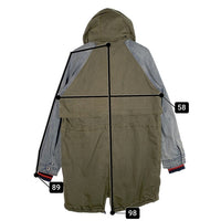 DIESEL ディーゼル 17SS D-DYNA JACKET デニム切替 モッズコート オリーブ ライトブルー Size L 福生店