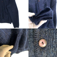 60's ヴィンテージ モヘアカーディガン ネイビー 毛足長め Jantzen ジャンセン リペア補修あり Size XL 相当 福生店