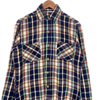 70's BIG MAC ビッグマック フランネルチェックシャツ ネイビー ホワイト Size S 福生店