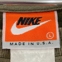 NIKE ナイキ USA製 スウッシュ 刺繍 Tシャツ オリーブ sizeL 瑞穂店