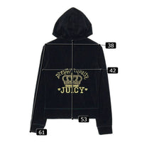 JUICYCOUTURE ジューシークチュール TRACKSUIT トラックスーツ 34460 92918 ベロアセットアップ ブラック 上下size:S 瑞穂店