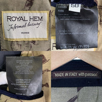ROYAL HEM ロイヤルヘム 2B テーラードジャケット ブラック ウール Size 50 福生店