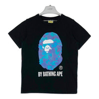 A BATHING APE アベイシングエイプ 迷彩 青カモ柄 大猿Tシャツ ブラック sizeS 瑞穂店