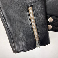 ADDICT CLOTHES アディクトクローズ AD-03 AD-03 BRITISH ASYMMETRY JACKET (SHEEP) シープスキン ライダースジャケット ブラック size46 瑞穂店