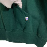 90's RUSSELL ATHLETIC ラッセルアスレチック プルオーバースウェットパーカー グリーン USA製 刺繡タグ ブランク Size XL 福生店