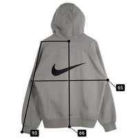 SUPREME シュプリーム 25SS NIKE ナイキ Zip Up Hooded Sweatshirt ジップアップ スウェットパーカー グレー HF9633-063 Size M 福生店