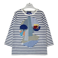 JUNYA WATANABE COMME des GARCONS MAN ジュンヤワタナベ コムデギャルソンマン WQ-T019 SAINT JAMES セントジェームス パッチーワーク ボーダー カットソー ホワイト sizeM 瑞穂店