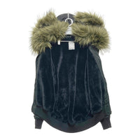 Roger&Raw ロジャーアンドロウ フードファーブルゾン ビッグシルエットファーMA-1 ブラック×カーキ sizeM 瑞穂店