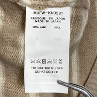 MASU エムエーエスユー 19AW PABLO SWEATER パブロ ウール ボーダーニットセーター ベージュ ホワイト MUFW-KN0291 Size 46 瑞穂店