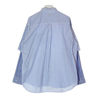 BEAMS ビームス 11-11-0206-803 ストライプ フェイクレイヤードシャツ ブルー sizeM 瑞穂店