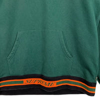 SUPREME シュプリーム 18AW Rib Logo Hooded Sweatshirt リブロゴ プルオーバースウェットパーカー グリーン Size XL 福生店