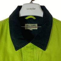 STUSSY ステューシー WASHED CANVAS SHOP JACKET ネオンイエロー sizeXL 瑞穂店