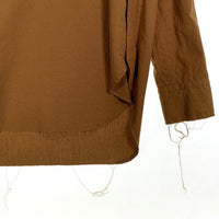 TAKAHIROMIYASHITA The Soloist タカヒロミヤシタ ザ ソロイスト Tunic Shirt チュニックシャツ ブラウン コットン シルク Size 46 福生店