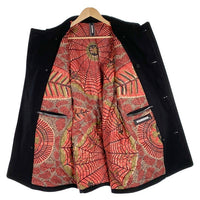 NEIGHBORHOOD ネイバーフッド 21AW P/W-COAT ピーコート ウール ブラック 中綿 レザー 212SZNH-JKM04 Size XL 福生店